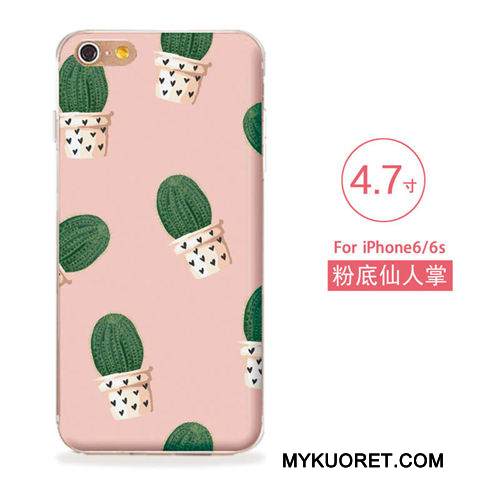 Kuori iPhone 6/6s Pehmeä Neste Sininen Kukkia, Kotelo iPhone 6/6s Kohokuviointi Puhelimen Kuoret Taide