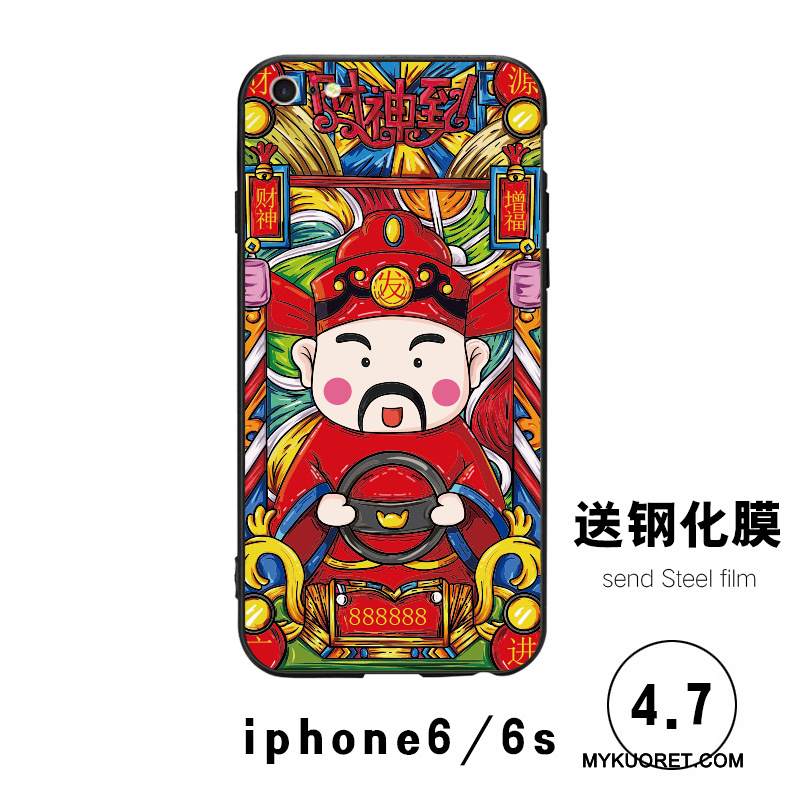 Kuori iPhone 6/6s Plus Laukut Lasi Trendi, Kotelo iPhone 6/6s Plus Monivärinen Kova Net Red