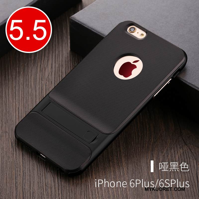 Kuori iPhone 6/6s Plus Laukut Murtumaton Läpinäkyvä, Kotelo iPhone 6/6s Plus Suojaus Punainen Pesty Suede