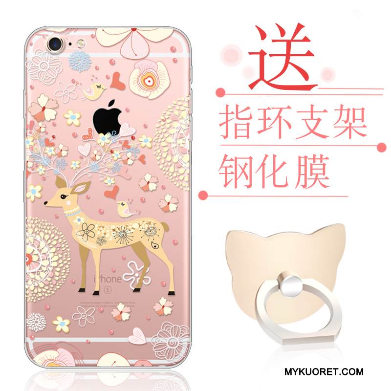 Kuori iPhone 6/6s Plus Laukut Murtumaton Puhelimen Kuoret, Kotelo iPhone 6/6s Plus Sarjakuva Läpinäkyvä Jauhe