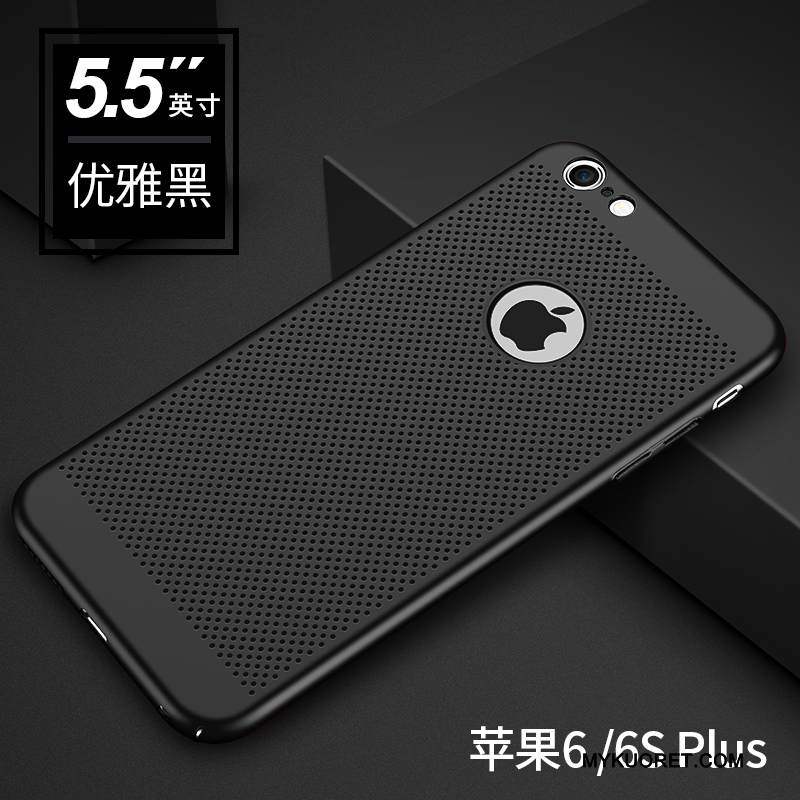 Kuori iPhone 6/6s Plus Laukut Musta Puhelimen Kuoret, Kotelo iPhone 6/6s Plus Suojaus Pesty Suede Trendi