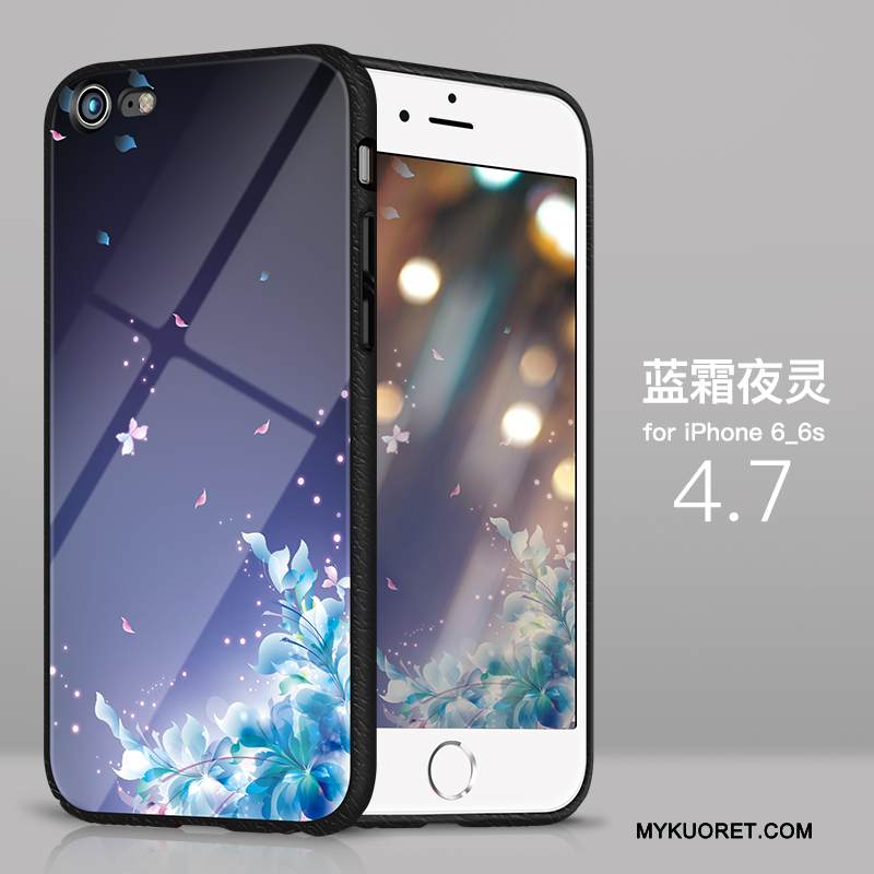 Kuori iPhone 6/6s Plus Laukut Net Red Murtumaton, Kotelo iPhone 6/6s Plus Silikoni Puhelimen Kuoret Lasi