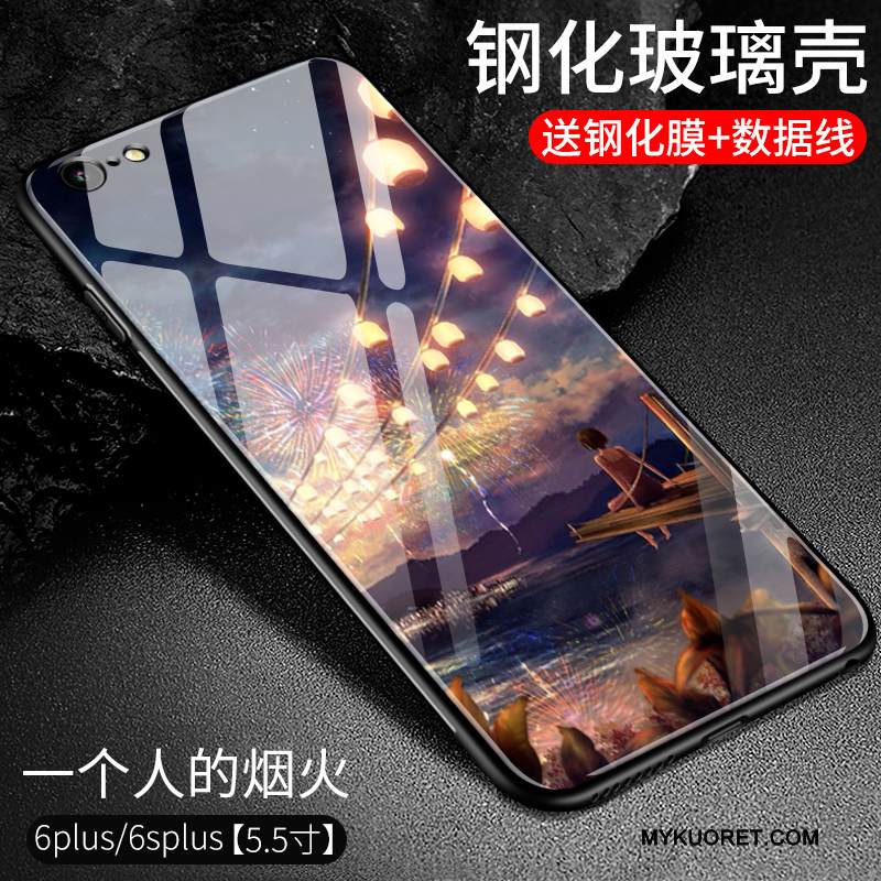 Kuori iPhone 6/6s Plus Laukut Puhelimen Kuoret Trendi, Kotelo iPhone 6/6s Plus Pehmeä Neste Murtumaton Lasi