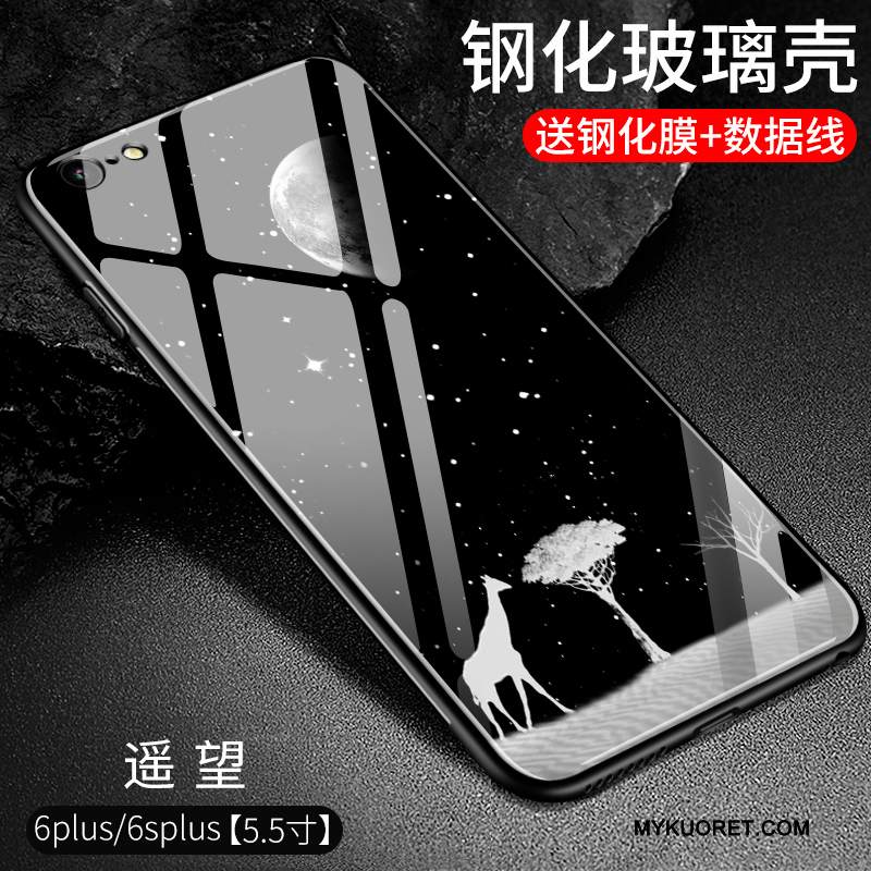 Kuori iPhone 6/6s Plus Laukut Puhelimen Kuoret Trendi, Kotelo iPhone 6/6s Plus Pehmeä Neste Murtumaton Lasi