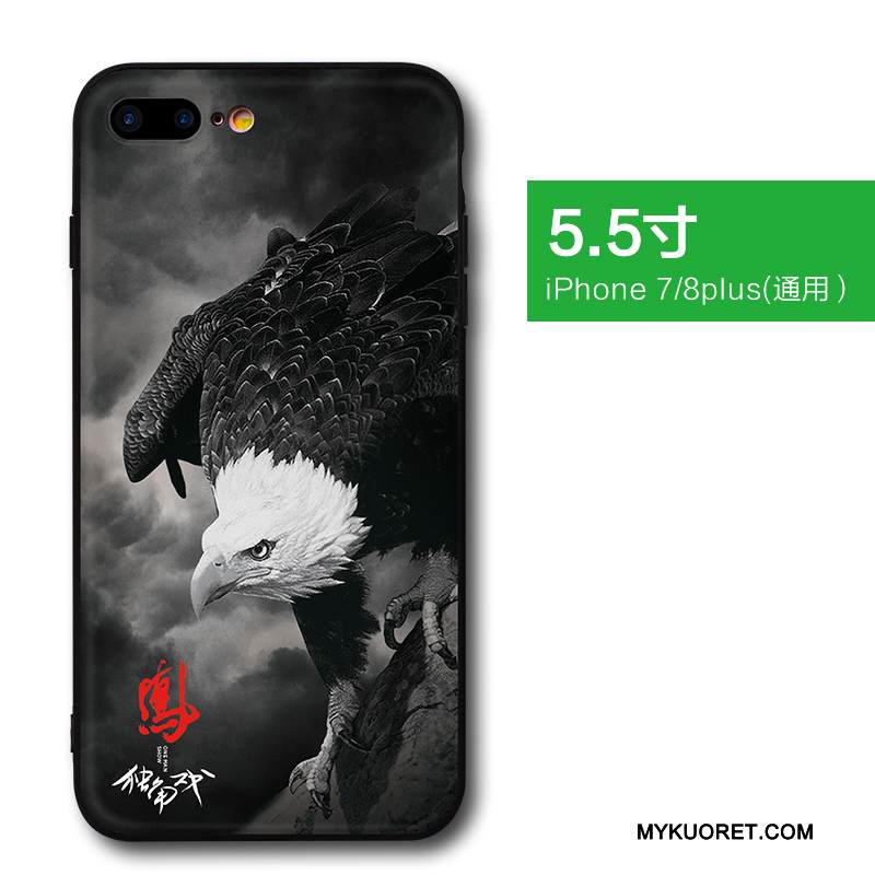 Kuori iPhone 6/6s Plus Laukut Ultra Musta, Kotelo iPhone 6/6s Plus Luova Puhelimen Kuoret Pesty Suede