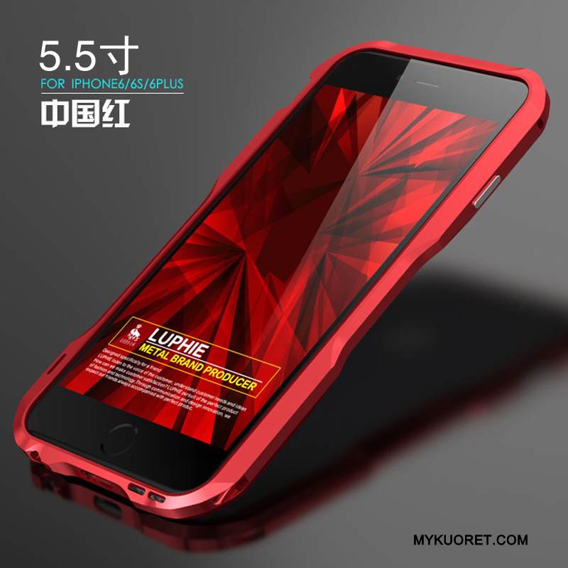 Kuori iPhone 6/6s Plus Luova Kulta Kehys, Kotelo iPhone 6/6s Plus Metalli Murtumaton Trendi