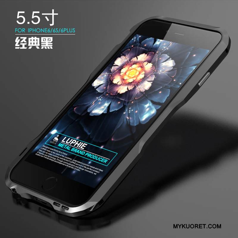 Kuori iPhone 6/6s Plus Luova Kulta Kehys, Kotelo iPhone 6/6s Plus Metalli Murtumaton Trendi