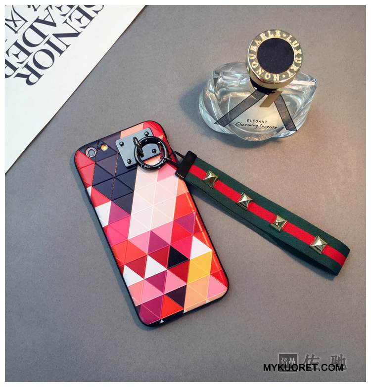 Kuori iPhone 6/6s Plus Monivärinen Yksinkertainen Timantti, Kotelo iPhone 6/6s Plus Kohokuviointi Puhelimen Kuoret Ripustettavat Koristeet