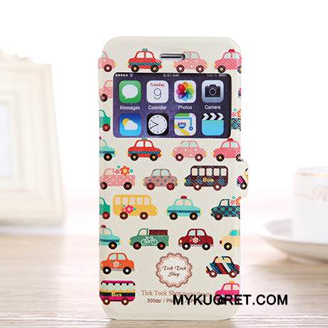 Kuori iPhone 6/6s Plus Nahka Avaa Ikkuna Vihreä, Kotelo iPhone 6/6s Plus Kuoret Ihana