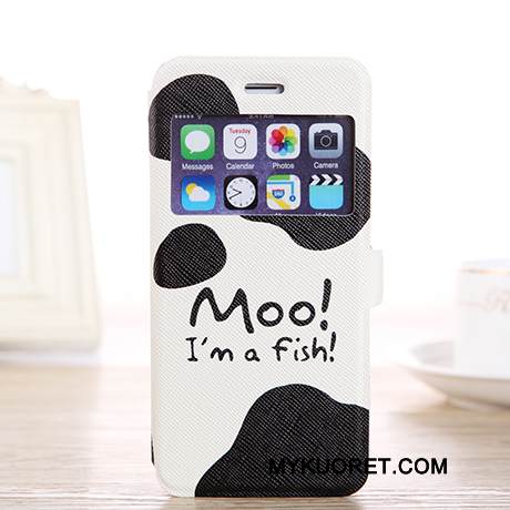 Kuori iPhone 6/6s Plus Nahka Avaa Ikkuna Vihreä, Kotelo iPhone 6/6s Plus Kuoret Ihana