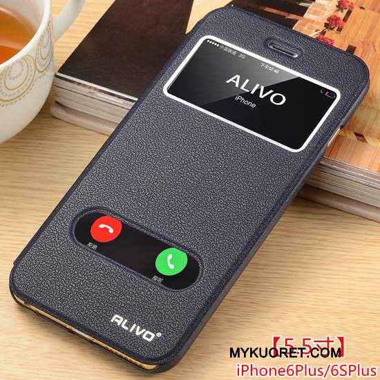 Kuori iPhone 6/6s Plus Nahka Kulta Puhelimen Kuoret, Kotelo iPhone 6/6s Plus Suojaus