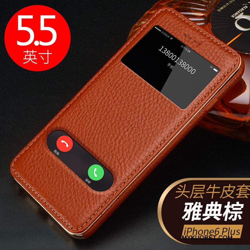 Kuori iPhone 6/6s Plus Nahka Lehmä Puhelimen Kuoret, Kotelo iPhone 6/6s Plus Kuoret