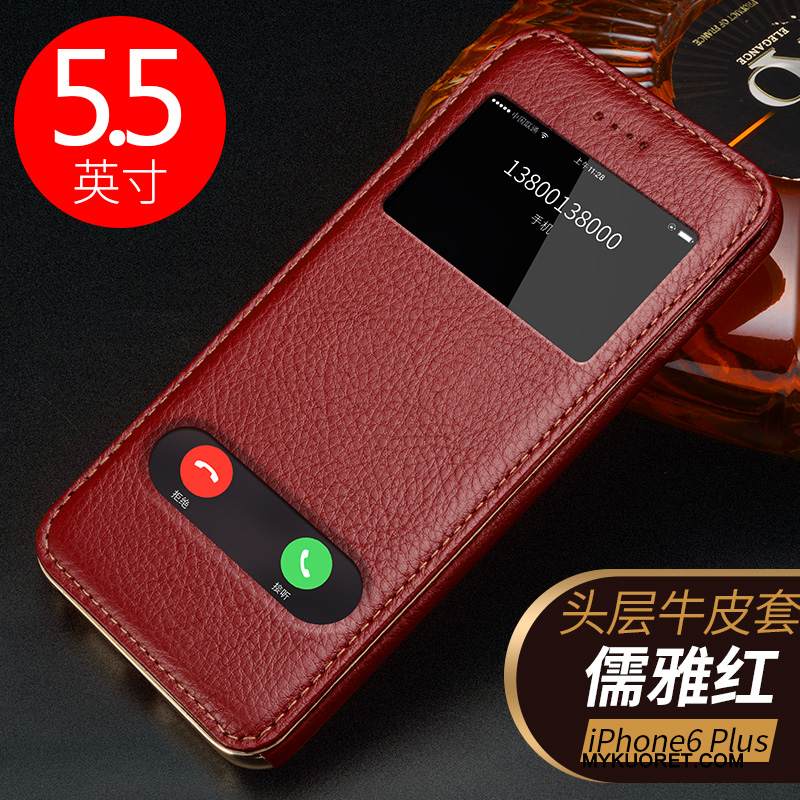 Kuori iPhone 6/6s Plus Nahka Lehmä Puhelimen Kuoret, Kotelo iPhone 6/6s Plus Kuoret