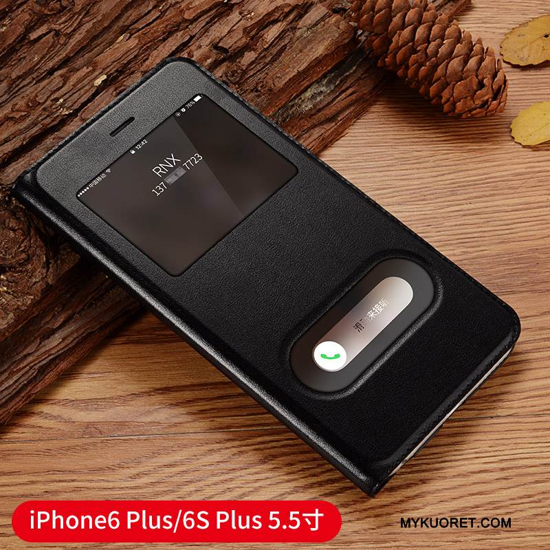 Kuori iPhone 6/6s Plus Nahka Murtumaton Kulta, Kotelo iPhone 6/6s Plus Kuoret Puhelimen Kuoret
