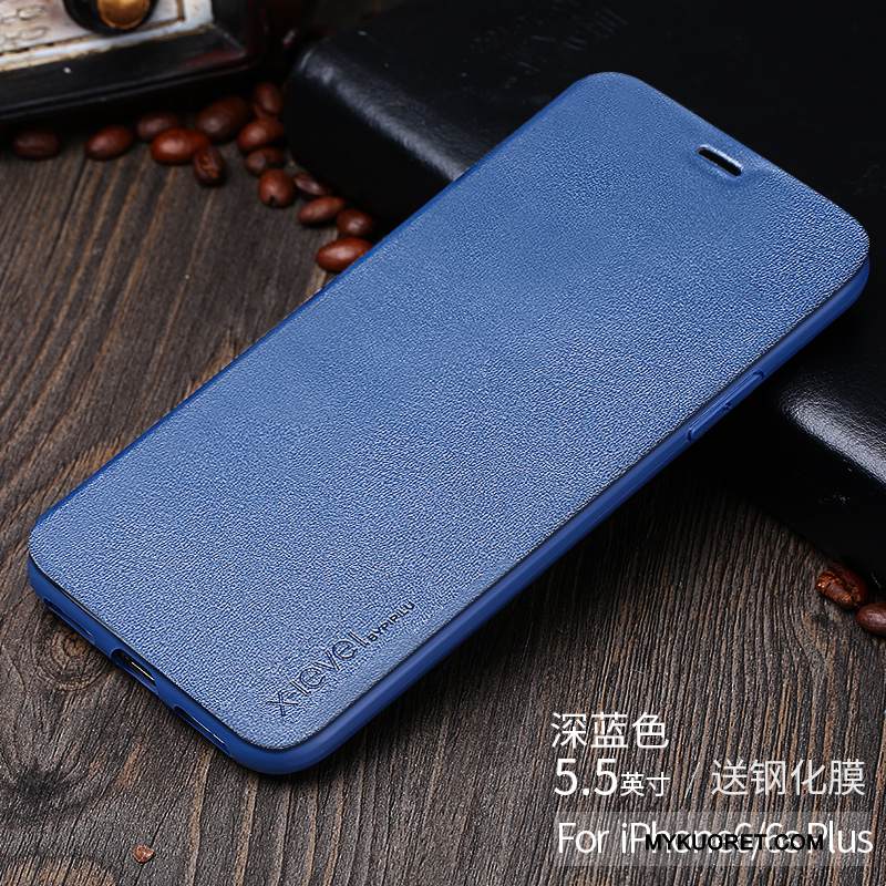 Kuori iPhone 6/6s Plus Nahka Murtumaton Kulta, Kotelo iPhone 6/6s Plus Laukut Kortti Puhelimen Kuoret