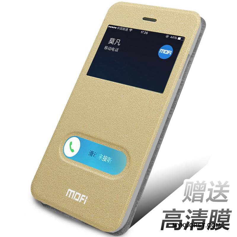 Kuori iPhone 6/6s Plus Nahka Puhelimen Kuoret Avaa Ikkuna, Kotelo iPhone 6/6s Plus Suojaus