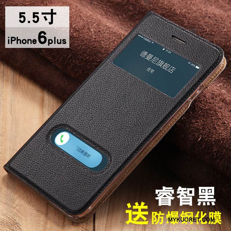 Kuori iPhone 6/6s Plus Nahka Puhelimen Kuoret Liiketoiminta, Kotelo iPhone 6/6s Plus Suojaus