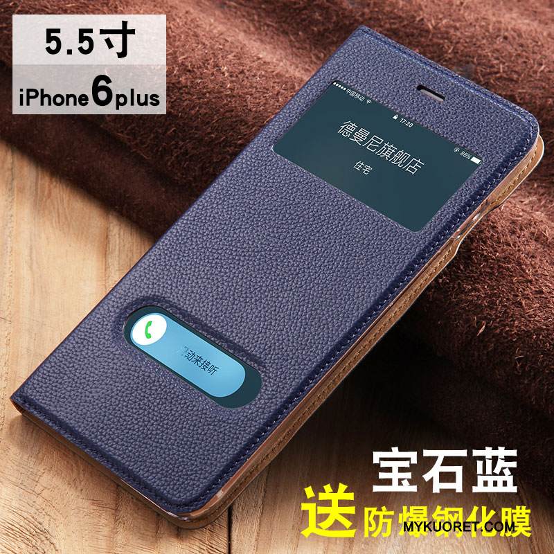 Kuori iPhone 6/6s Plus Nahka Puhelimen Kuoret Liiketoiminta, Kotelo iPhone 6/6s Plus Suojaus