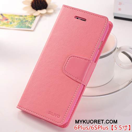 Kuori iPhone 6/6s Plus Nahka Puhelimen Kuoret Viini Punainen, Kotelo iPhone 6/6s Plus Luova