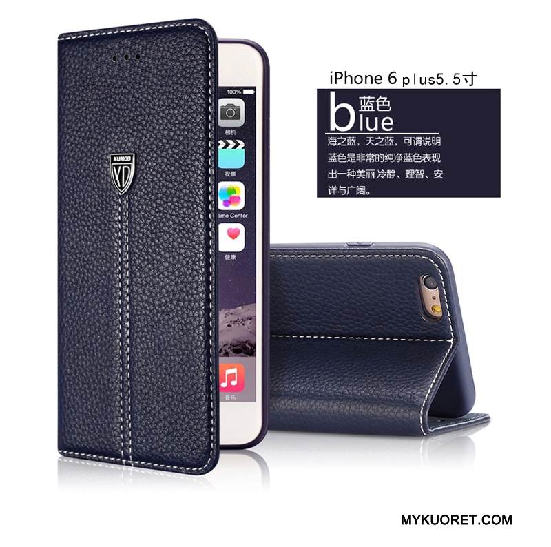 Kuori iPhone 6/6s Plus Nahka Punainen Puhelimen Kuoret, Kotelo iPhone 6/6s Plus Suojaus