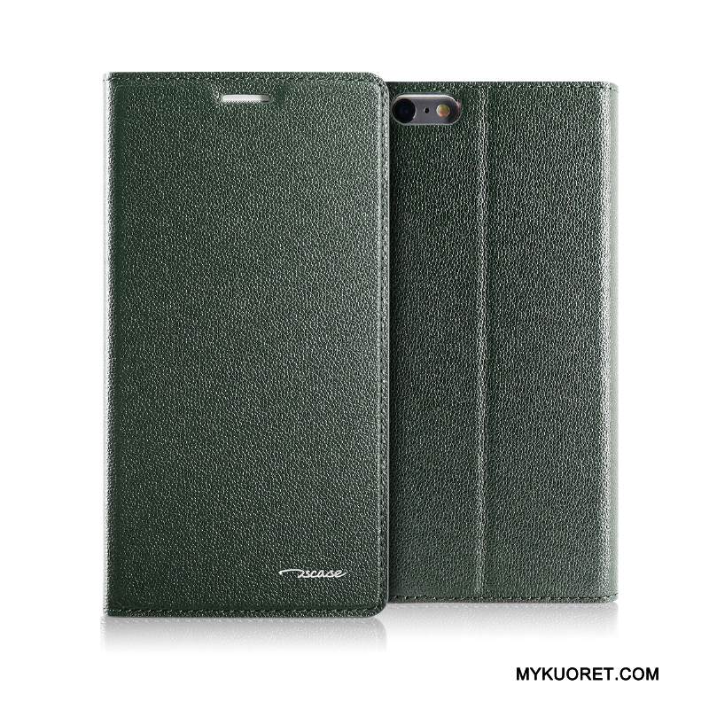 Kuori iPhone 6/6s Plus Nahka Tummanvihreä Liiketoiminta, Kotelo iPhone 6/6s Plus Kuoret Puhelimen Kuoret Eurooppa