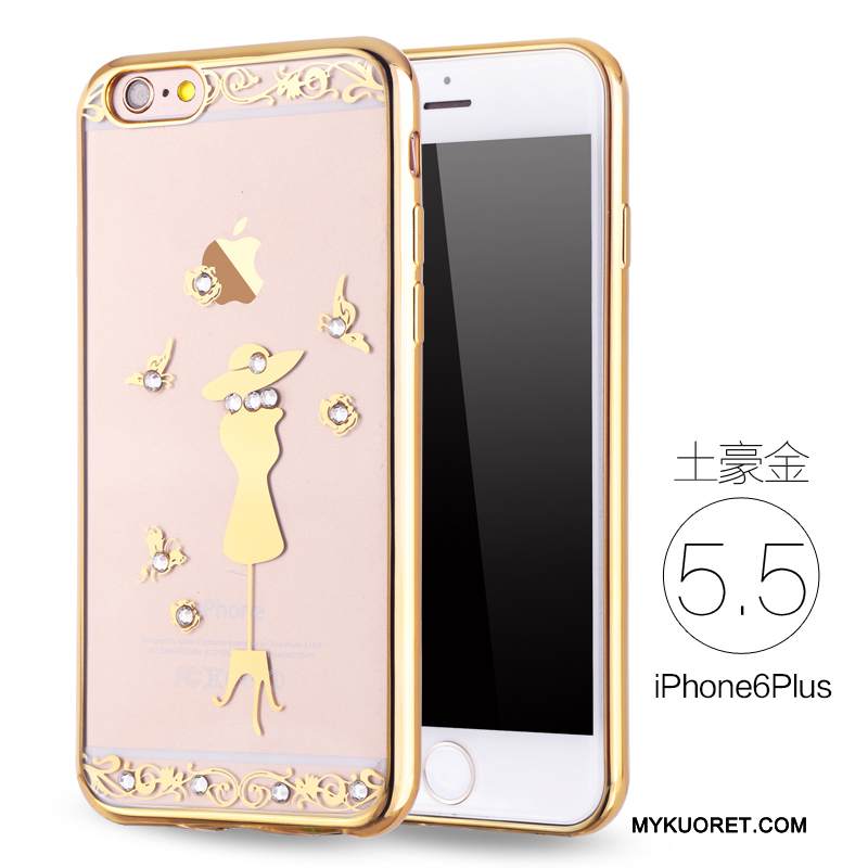 Kuori iPhone 6/6s Plus Pehmeä Neste Jauhe Puhelimen Kuoret, Kotelo iPhone 6/6s Plus Strassi Murtumaton