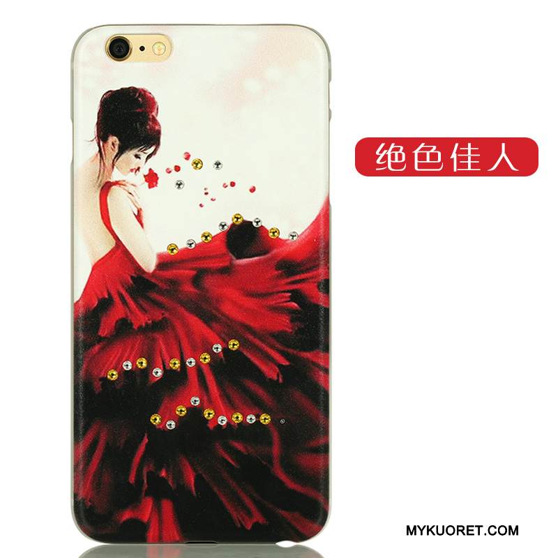 Kuori iPhone 6/6s Plus Sarjakuva Kova Vihreä, Kotelo iPhone 6/6s Plus Strassi Vaalean Ihana