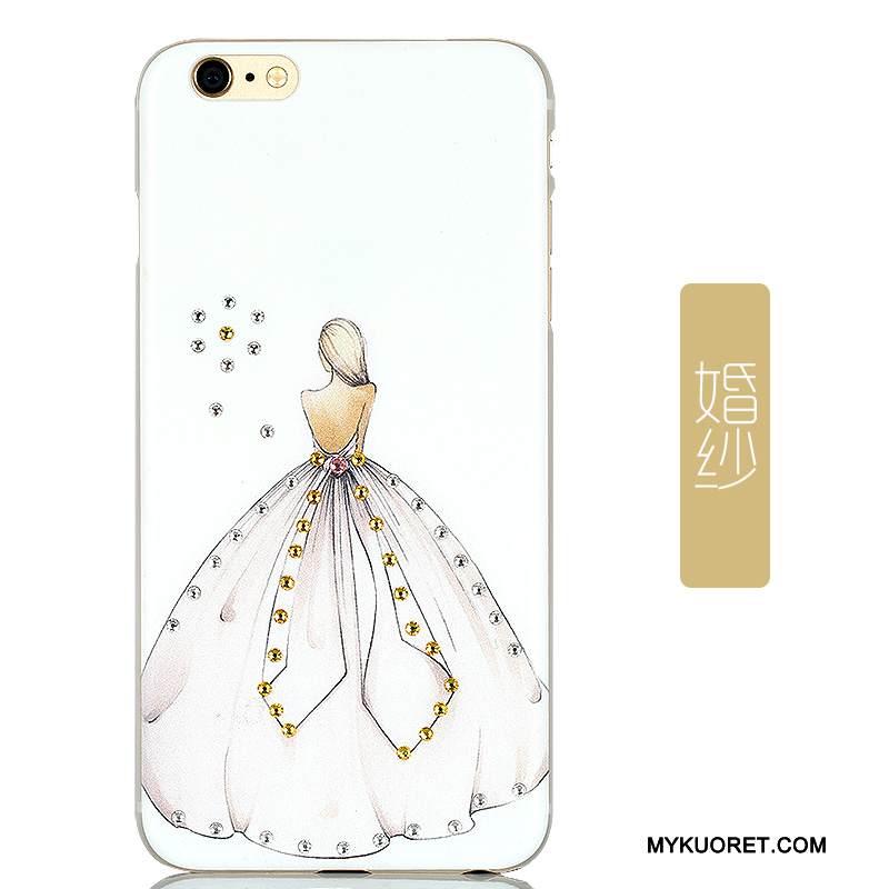 Kuori iPhone 6/6s Plus Sarjakuva Kova Vihreä, Kotelo iPhone 6/6s Plus Strassi Vaalean Ihana