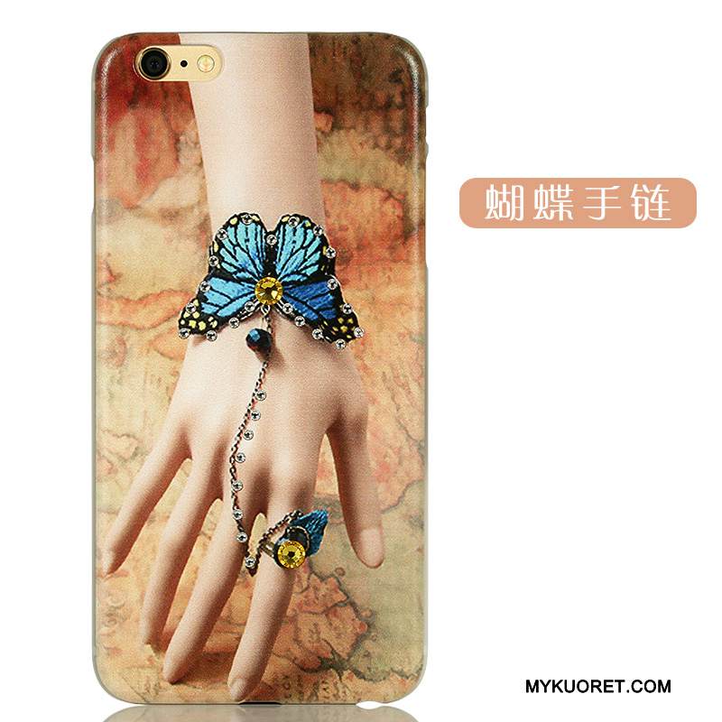 Kuori iPhone 6/6s Plus Sarjakuva Kova Vihreä, Kotelo iPhone 6/6s Plus Strassi Vaalean Ihana