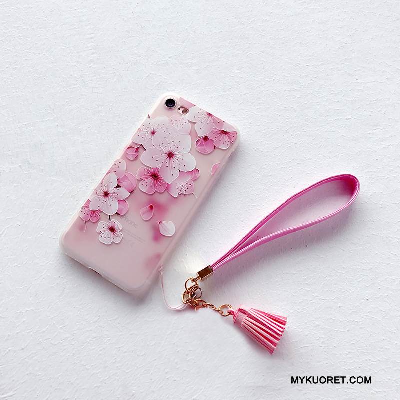 Kuori iPhone 6/6s Plus Silikoni Jauhe Puhelimen Kuoret, Kotelo iPhone 6/6s Plus Suojaus Läpinäkyvä Ripustettavat Koristeet