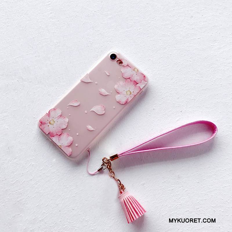 Kuori iPhone 6/6s Plus Silikoni Jauhe Puhelimen Kuoret, Kotelo iPhone 6/6s Plus Suojaus Läpinäkyvä Ripustettavat Koristeet