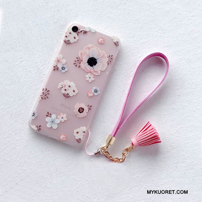 Kuori iPhone 6/6s Plus Silikoni Jauhe Puhelimen Kuoret, Kotelo iPhone 6/6s Plus Suojaus Läpinäkyvä Ripustettavat Koristeet