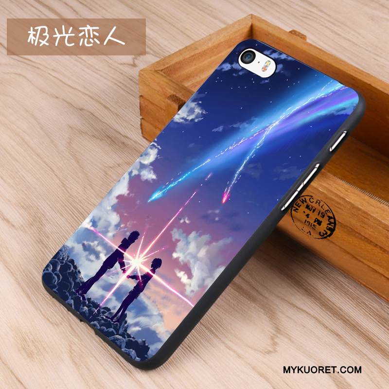 Kuori iPhone 6/6s Plus Silikoni Musta Puhelimen Kuoret, Kotelo iPhone 6/6s Plus Pehmeä Neste Sininen Pesty Suede