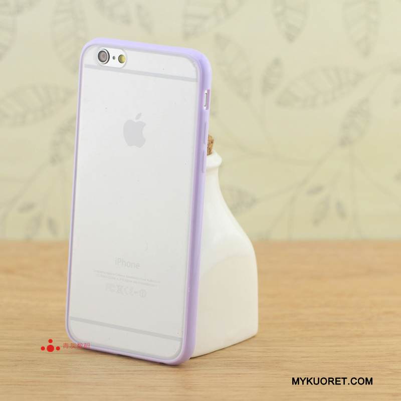 Kuori iPhone 6/6s Plus Silikoni Pesty Suede Kehys, Kotelo iPhone 6/6s Plus Suojaus Pieni Violetti