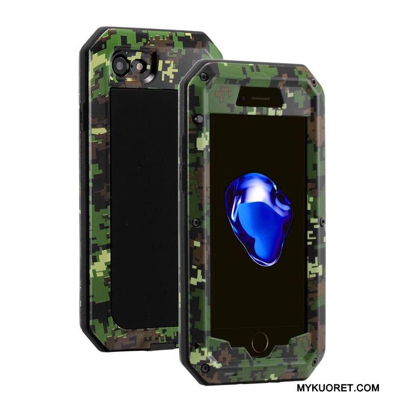 Kuori iPhone 6/6s Plus Silikoni Puhelimen Kuoret Naamiointi, Kotelo iPhone 6/6s Plus Suojaus Kolme Puolustusta Punainen