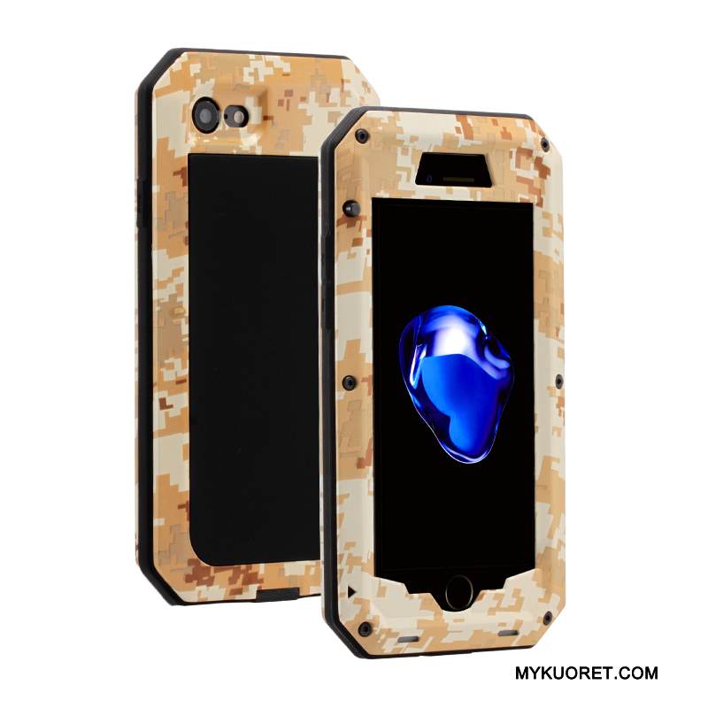 Kuori iPhone 6/6s Plus Silikoni Puhelimen Kuoret Naamiointi, Kotelo iPhone 6/6s Plus Suojaus Kolme Puolustusta Punainen