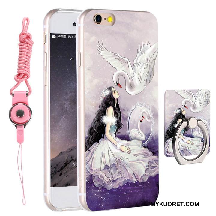 Kuori iPhone 6/6s Plus Silikoni Ripustettavat Koristeet Puhelimen Kuoret, Kotelo iPhone 6/6s Plus Laukut Murtumaton Keltainen