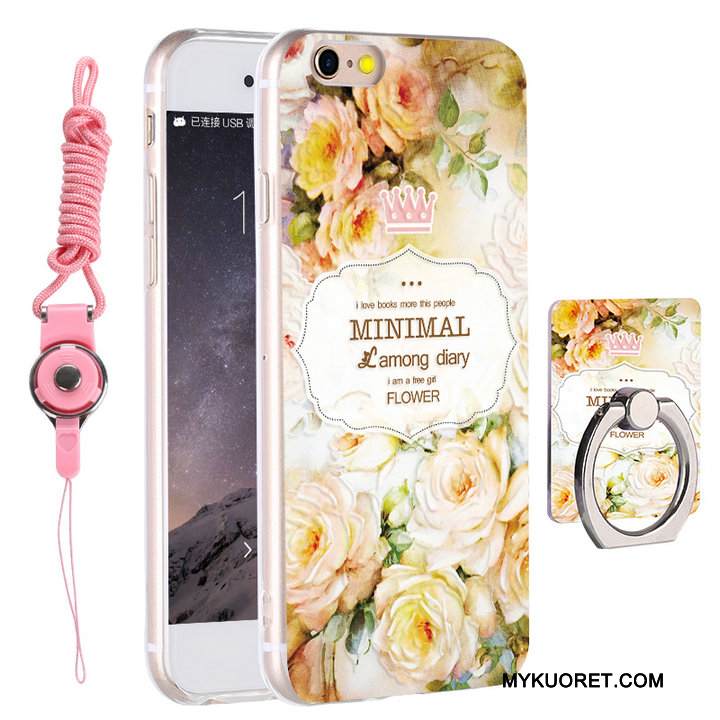 Kuori iPhone 6/6s Plus Silikoni Ripustettavat Koristeet Puhelimen Kuoret, Kotelo iPhone 6/6s Plus Laukut Murtumaton Keltainen