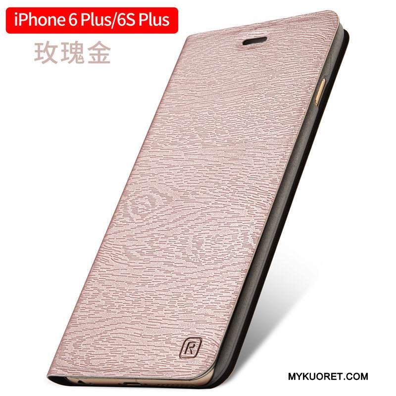 Kuori iPhone 6/6s Plus Suojaus Kulta Murtumaton, Kotelo iPhone 6/6s Plus Nahka Puhelimen Kuoret