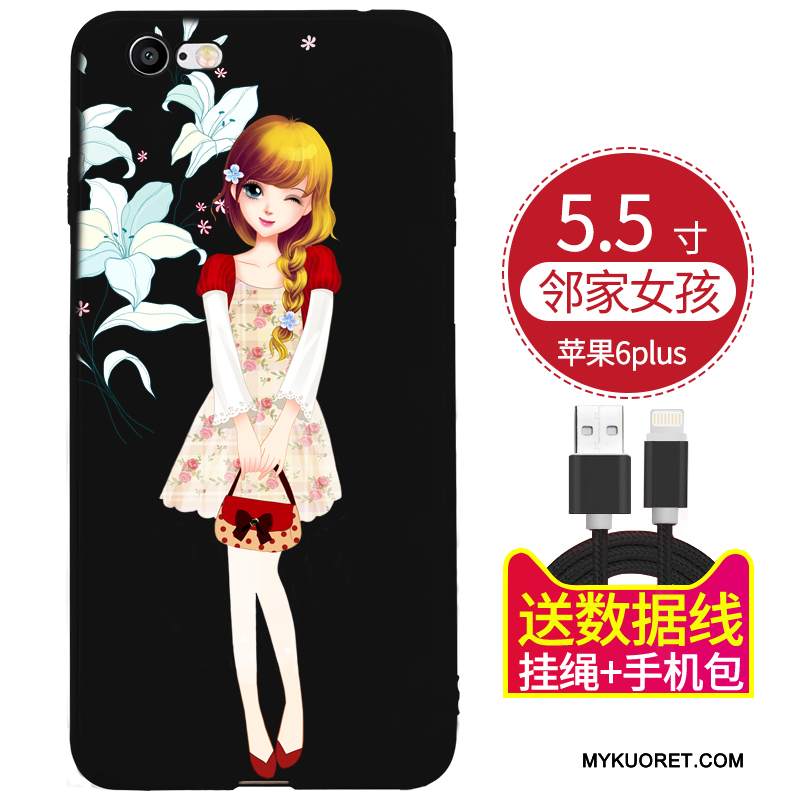 Kuori iPhone 6/6s Plus Suojaus Ripustettavat Koristeet Murtumaton, Kotelo iPhone 6/6s Plus Pehmeä Neste Pesty Suede Puhelimen Kuoret