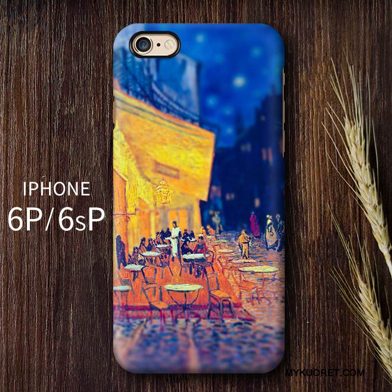 Kuori iPhone 6/6s Plus Vuosikerta Sininen Puhelimen Kuoret, Kotelo iPhone 6/6s Plus Suojaus Kova Tähtitaivas