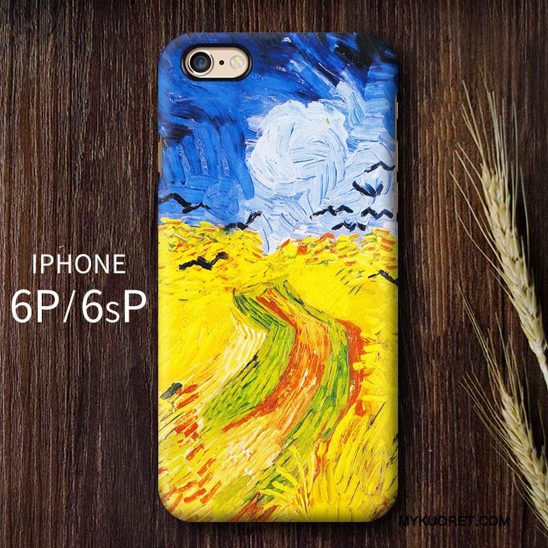 Kuori iPhone 6/6s Plus Vuosikerta Sininen Puhelimen Kuoret, Kotelo iPhone 6/6s Plus Suojaus Kova Tähtitaivas