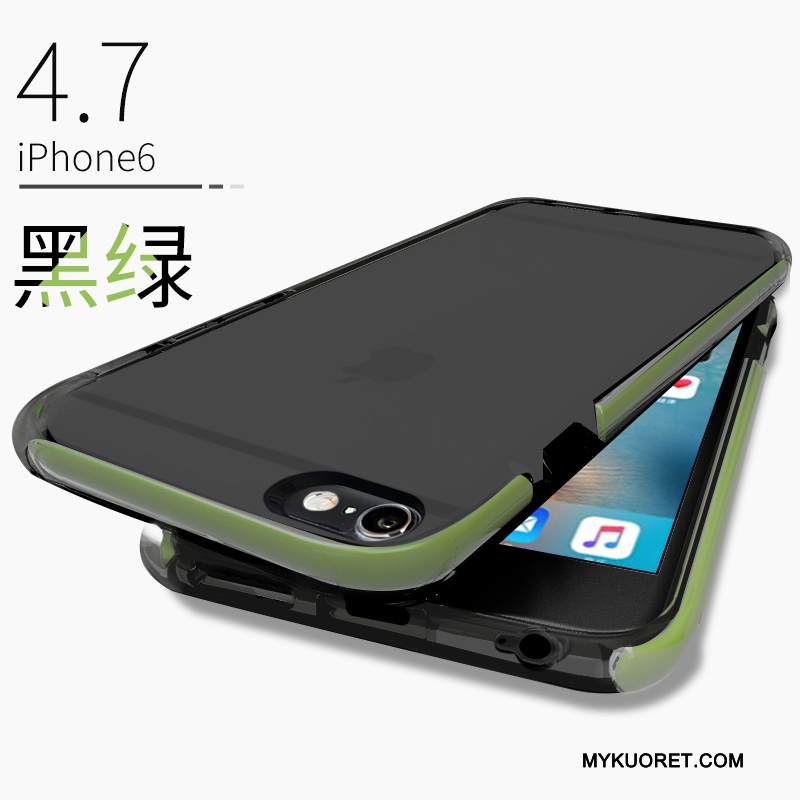 Kuori iPhone 6/6s Silikoni Puhelimen Kuoret Pesty Suede, Kotelo iPhone 6/6s Laukut Murtumaton Vihreä