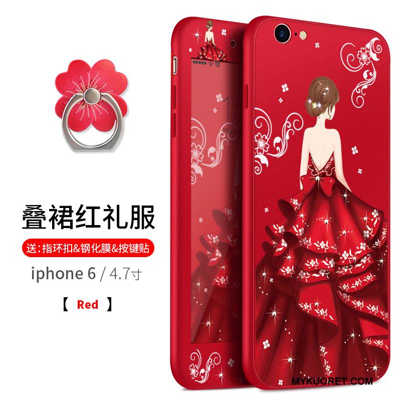 Kuori iPhone 6/6s Silikoni Puhelimen Kuoret Ripustettavat Koristeet, Kotelo iPhone 6/6s Laukut Punainen L