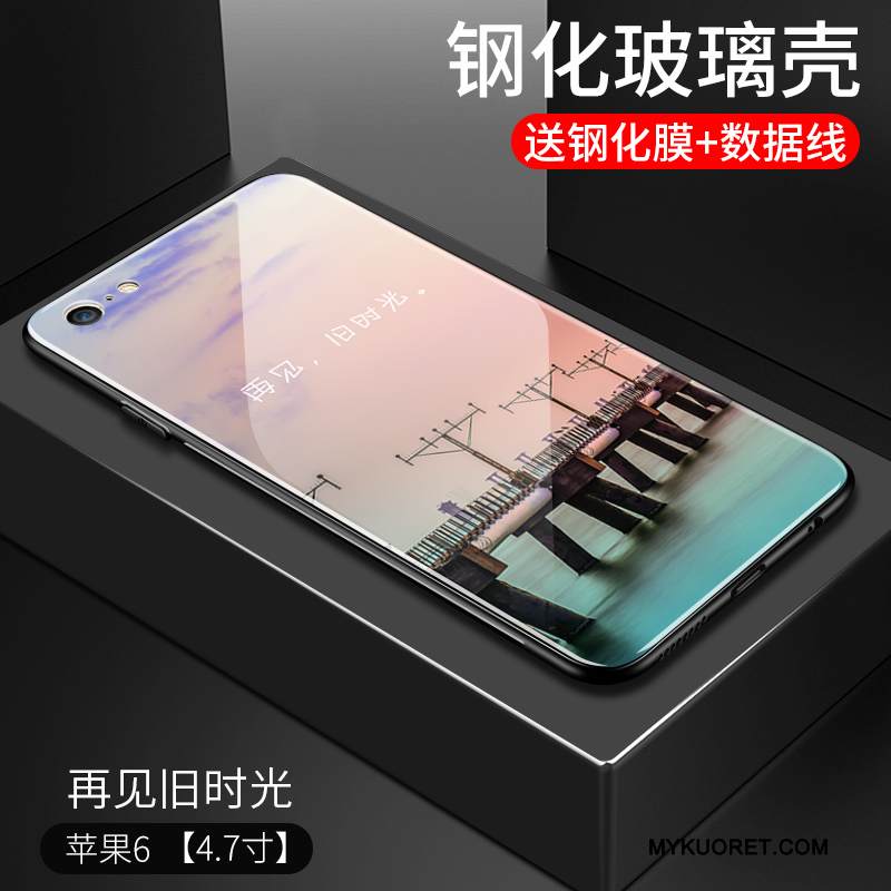 Kuori iPhone 6/6s Suojaus Keltainen Puhelimen Kuoret, Kotelo iPhone 6/6s Laukut Peili Lasi