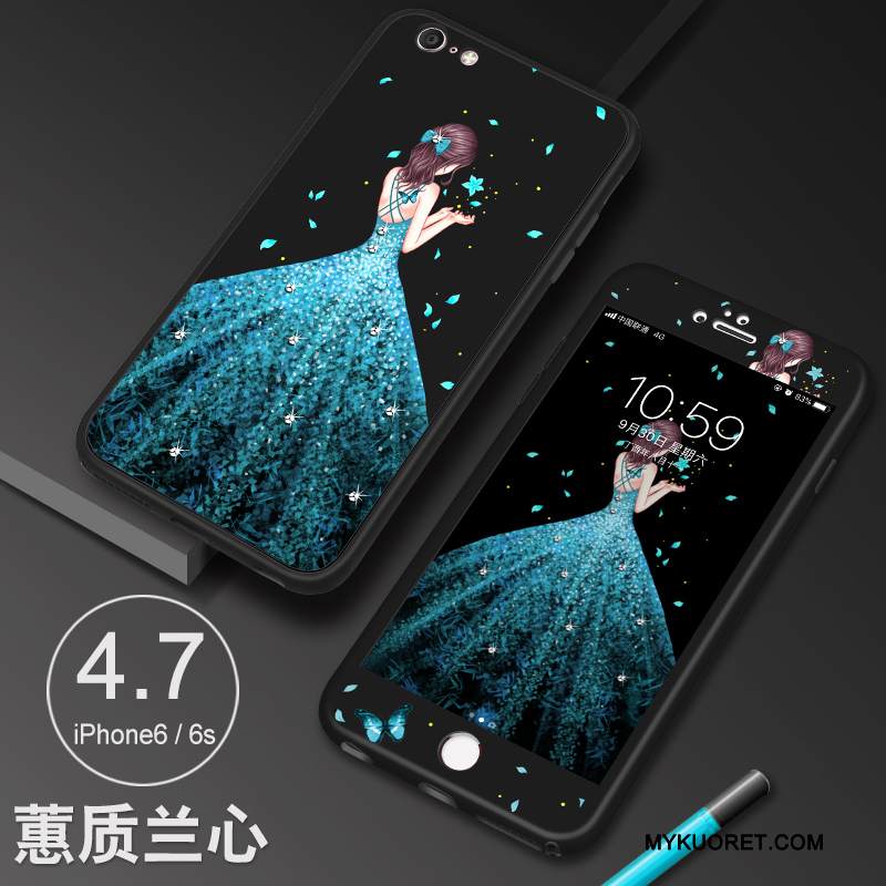 Kuori iPhone 6/6s Suojaus Musta Punainen, Kotelo iPhone 6/6s Laukut Puhelimen Kuoret Murtumaton