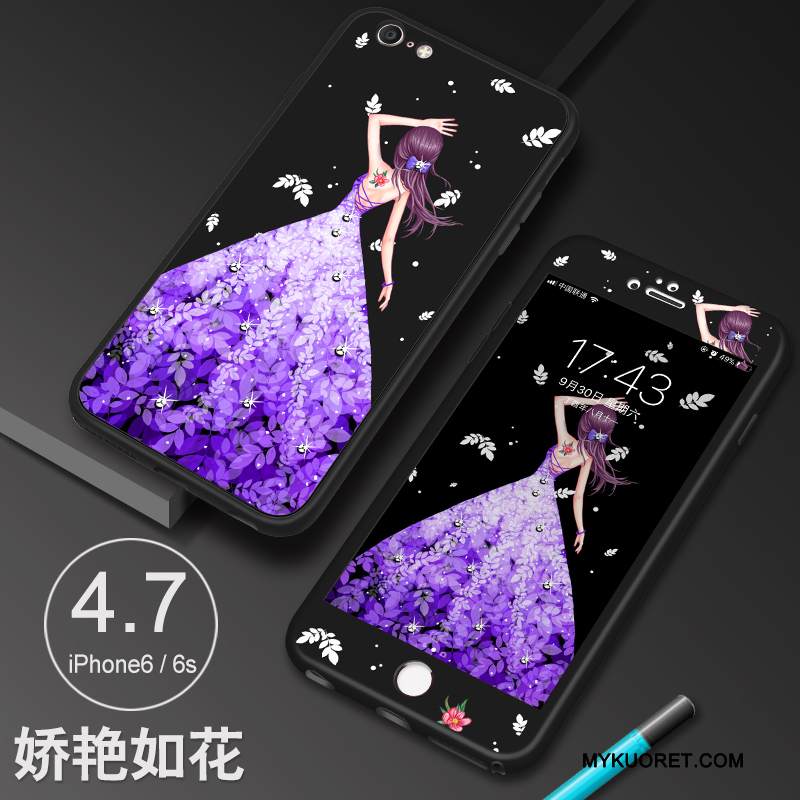 Kuori iPhone 6/6s Suojaus Musta Punainen, Kotelo iPhone 6/6s Laukut Puhelimen Kuoret Murtumaton