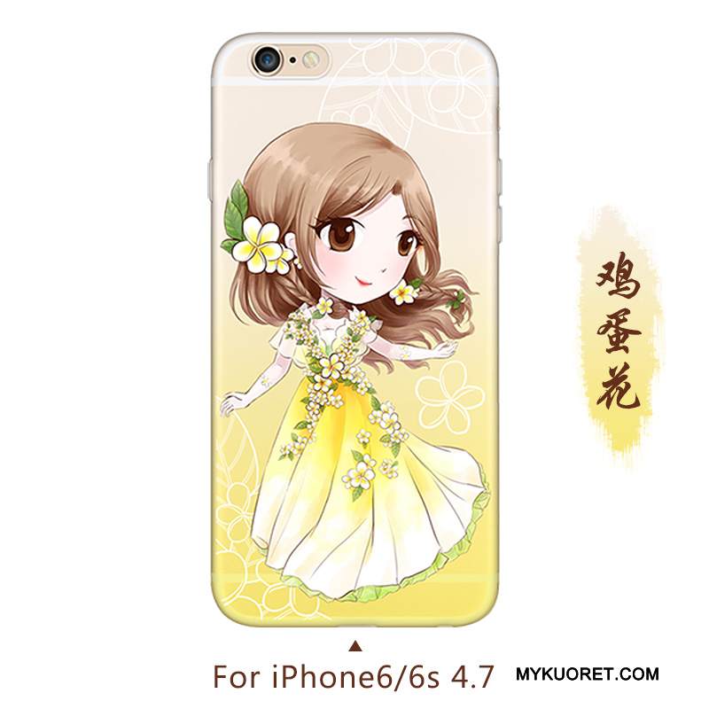 Kuori iPhone 6/6s Suojaus Puhelimen Kuoret Persoonallisuus, Kotelo iPhone 6/6s Pehmeä Neste Vihreä Trendi