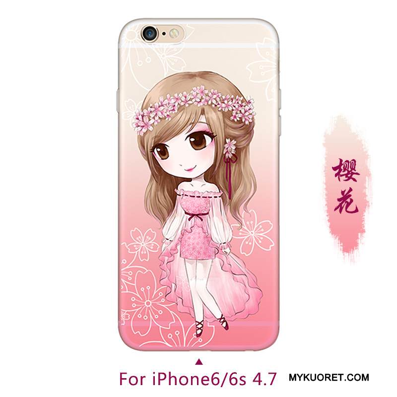 Kuori iPhone 6/6s Suojaus Puhelimen Kuoret Persoonallisuus, Kotelo iPhone 6/6s Pehmeä Neste Vihreä Trendi