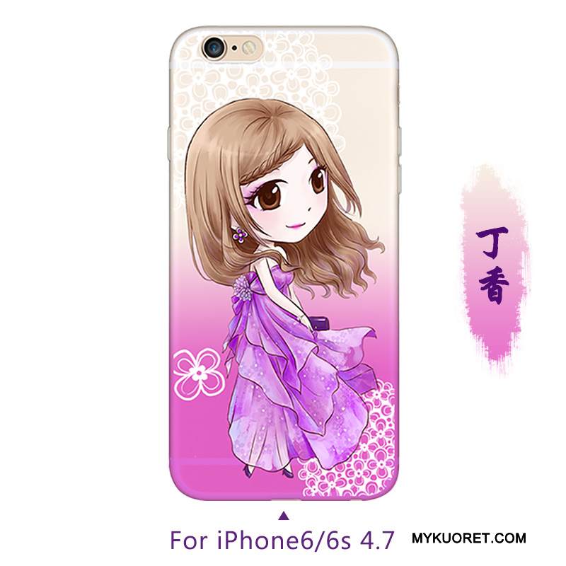 Kuori iPhone 6/6s Suojaus Puhelimen Kuoret Persoonallisuus, Kotelo iPhone 6/6s Pehmeä Neste Vihreä Trendi